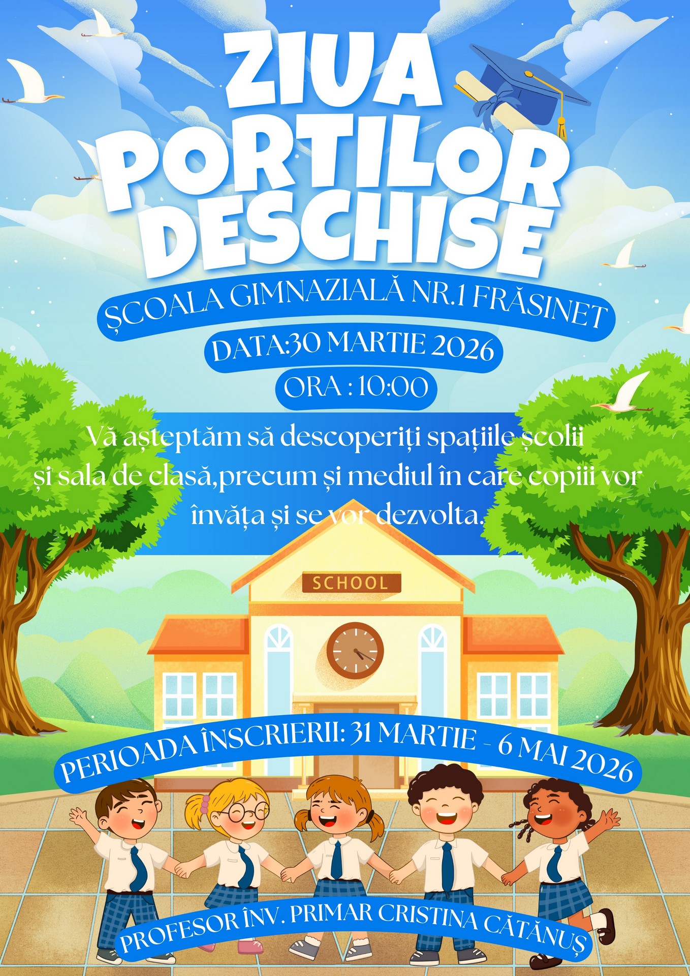 Ziua portilor deschise 30 martie 2026